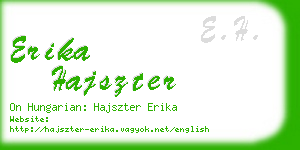 erika hajszter business card